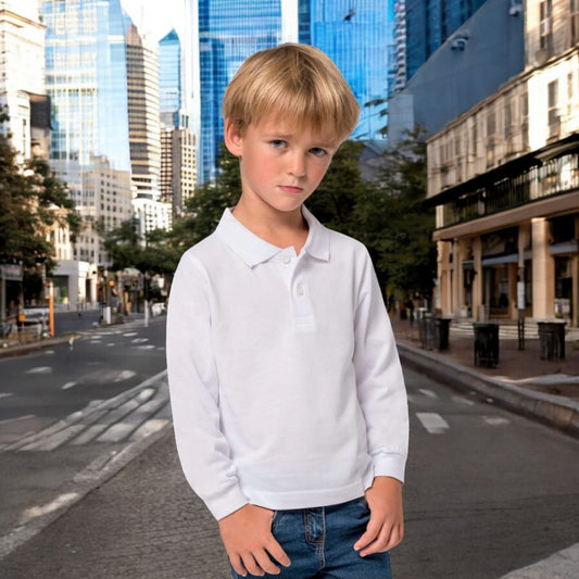 Tricou polo cu mânecă lungă de copii